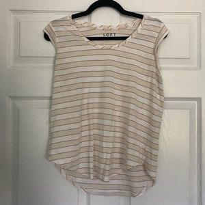 Striped Tee with metallic stripe
